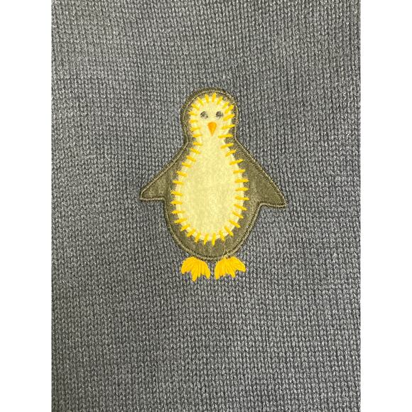 Bobbie Brooks navy button front embroidered penguins sweater vest, size small - Picture 9 of 9